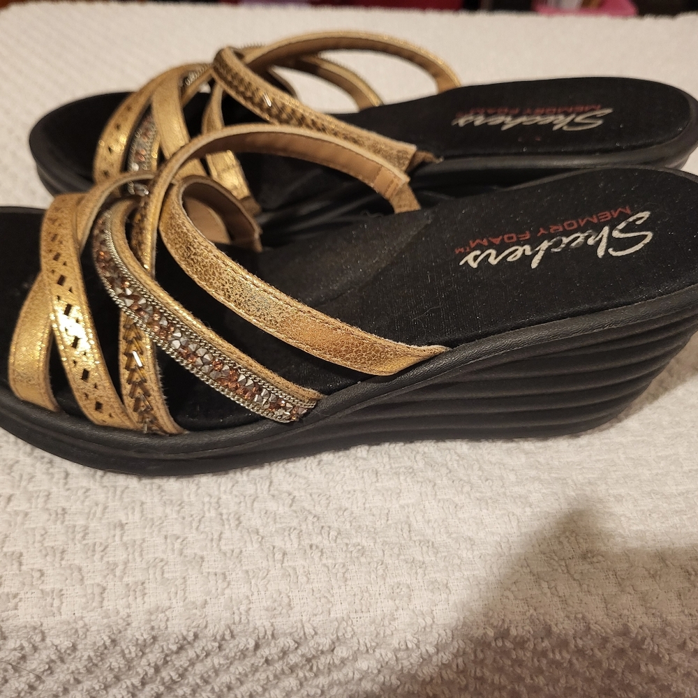 Skechers wedge sandals.